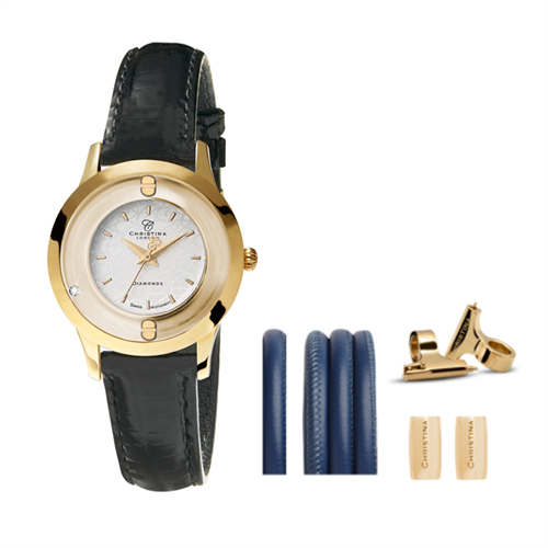 Collect ur  334GWBL + Blå Watch Cord set - Christina Jewelry & Watches